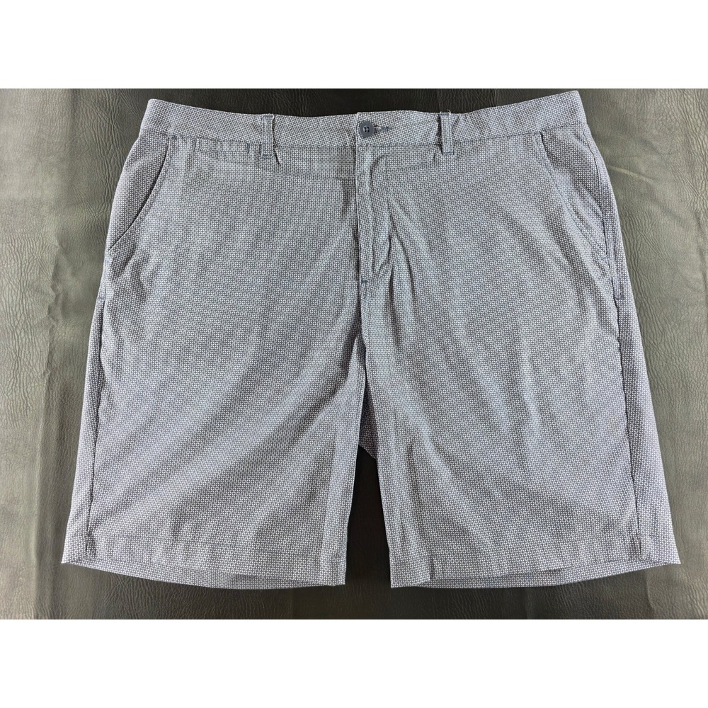 Johnnie-O Mens Blue Geometric Performance Golf Shorts Size 40 Micro Pattern